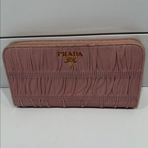 Prada Ruched Pink Wallet
